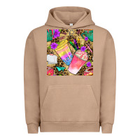 Pigment Burro school girl coffee cup with leopard seamless pattern bbs Urban Hoodie - BundleAndBundleShop