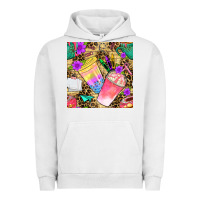 Pigment Lunar Rock school girl coffee cup with leopard seamless pattern bbs Urban Hoodie - BundleAndBundleShop