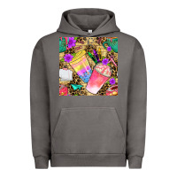 Pigment Tornado school girl coffee cup with leopard seamless pattern bbs Urban Hoodie - BundleAndBundleShop