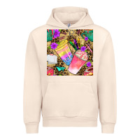Sandshell school girl coffee cup with leopard seamless pattern bbs Urban Hoodie - BundleAndBundleShop