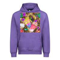 Tulip school girl coffee cup with leopard seamless pattern bbs Urban Hoodie - BundleAndBundleShop