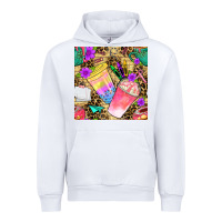 White school girl coffee cup with leopard seamless pattern bbs Urban Hoodie - BundleAndBundleShop