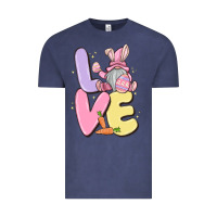 Vintage Denim love easter gnome Vintage Tee - MaliasSmallBusiness