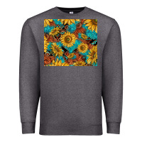 Charcoal Heather rustic sunflowers Premium Sweatshirt - TumblerDesignByShophia
