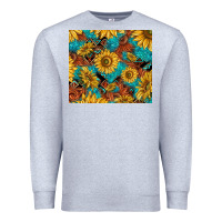 Heather Grey rustic sunflowers Premium Sweatshirt - TumblerDesignByShophia