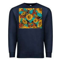 Navy rustic sunflowers Premium Sweatshirt - TumblerDesignByShophia