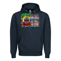 Navy santa little helper Zipper Hoodie - Bettercallsaul