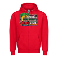 Red santa little helper Zipper Hoodie - Bettercallsaul