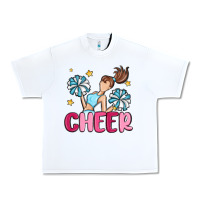 White cheer Urban Heavy Tee - MaliasSmallBusiness
