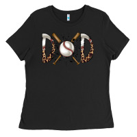 Black dad baseball Ladies Tee - RacoonDesign