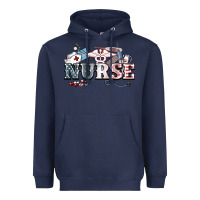Navy American Nurse 4th of july Heavyweight Hoodie - HowdyJamesFarm