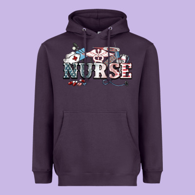 American Nurse 4th Of July Heavyweight Hoodie Designed By Howdyjamesfarm