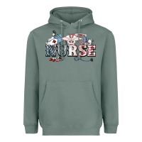 Sage American Nurse 4th of july Heavyweight Hoodie - HowdyJamesFarm