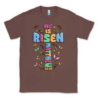 Chestnut he is risen cross Classic Tee - MaliasSmallBusiness