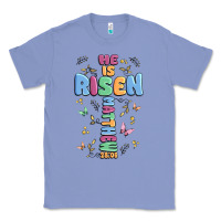 Colony Blue he is risen cross Classic Tee - MaliasSmallBusiness