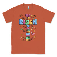 Copper he is risen cross Classic Tee - MaliasSmallBusiness