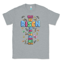 Heather Grey he is risen cross Classic Tee - MaliasSmallBusiness