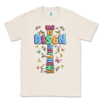 Natural he is risen cross Classic Tee - MaliasSmallBusiness
