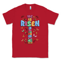 Red he is risen cross Classic Tee - MaliasSmallBusiness