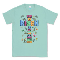 Seafoam he is risen cross Classic Tee - MaliasSmallBusiness