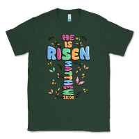 Sports Green he is risen cross Classic Tee - MaliasSmallBusiness