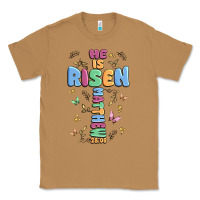 Toasted Coconut he is risen cross Classic Tee - MaliasSmallBusiness