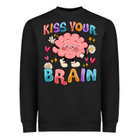 Black kiss your brain Heavyweight Sweatshirt - MaliasSmallBusiness