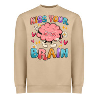 Mushroom kiss your brain Heavyweight Sweatshirt - MaliasSmallBusiness