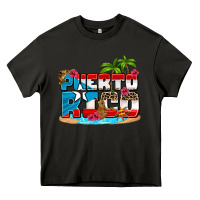 Asphalt puerto rico and flowers with frog Heavy Core Tee - AdoDesignShop