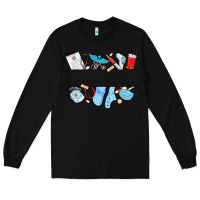 Black custom name nurse Long Sleeve Tee - MaliasSmallBusiness