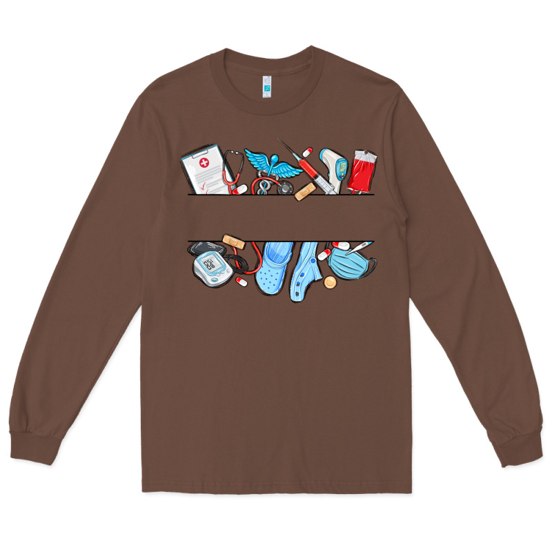 Custom Name Nurse Long Sleeve Tee by MaliasSmallBusiness | Teevron