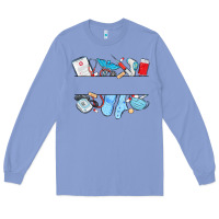Colony Blue custom name nurse Long Sleeve Tee - MaliasSmallBusiness