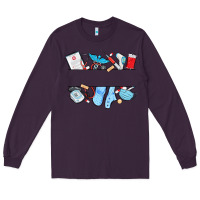 Plum custom name nurse Long Sleeve Tee - MaliasSmallBusiness