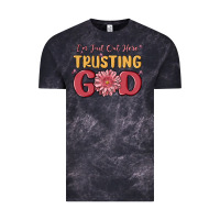 Cloud Black i’m just out here trusting god Vintage Tee - MaliasSmallBusiness