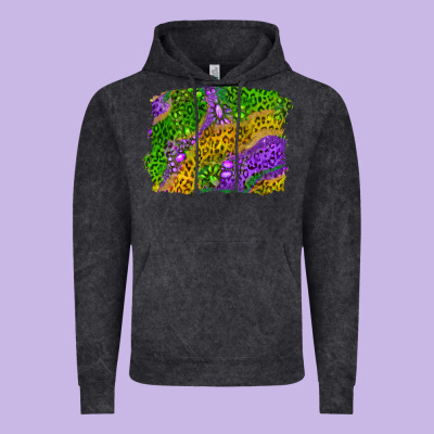 Leopard Gemstone Mardi Gras Vintage Hoodie Designed By Ranaportraitstore