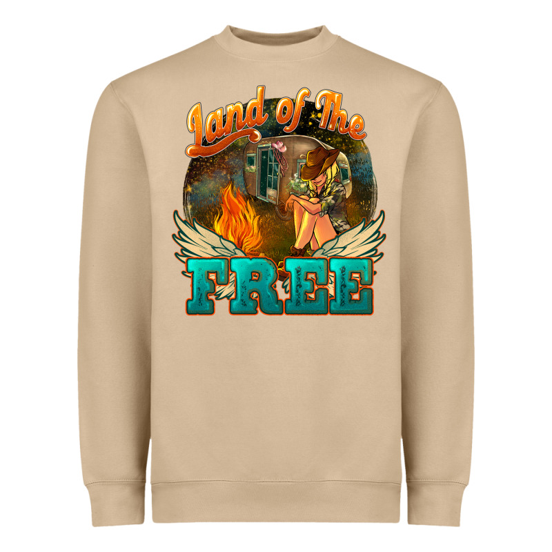 Land Of The Free Heavyweight Sweatshirt by NancyCooperArtShop | Teevron