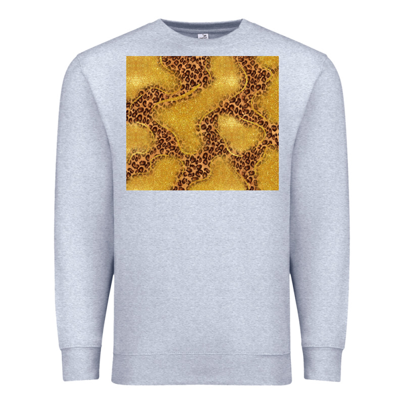Gold Glitter With Leopard Pattern Premium Sweatshirt by TumblerDesignByShophia | Teevron