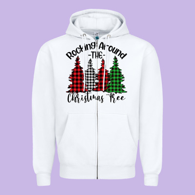 Rocking Around The Christmas Tree Zipper Hoodie Designed By Bettercallsaul