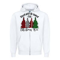 White rocking around the christmas tree Zipper Hoodie - Bettercallsaul