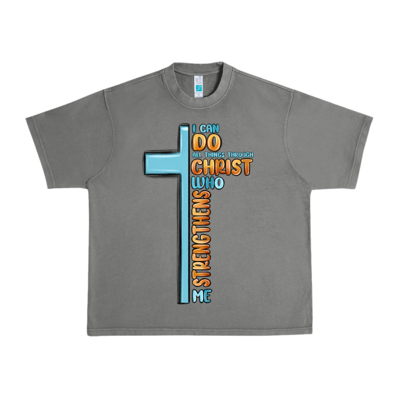 I Can Do All Things Through Christ Who Strengthens Urban Heavy Tee by MaliasSmallBusiness | Teevron