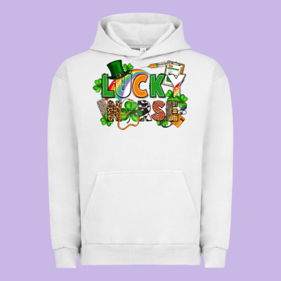 Lucky Nurse St. Patrick's Day Urban Hoodie Designed By Fadigitalartstudio