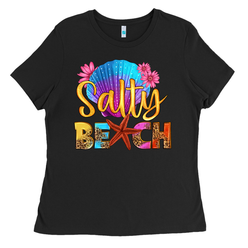 Salty Beach Ladies Tee by HRA Design Shop | Teevron
