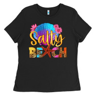 Black salty beach Ladies Tee - HRA Design Shop