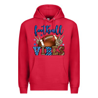 Cardinal Football vibes blue and grey team color Premium Hoodie - HowdyJamesFarm