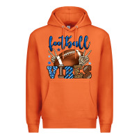 Carrot Football vibes blue and grey team color Premium Hoodie - HowdyJamesFarm