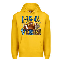 Lemon Football vibes blue and grey team color Premium Hoodie - HowdyJamesFarm