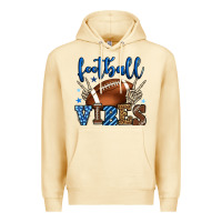 Pina Colada Football vibes blue and grey team color Premium Hoodie - HowdyJamesFarm