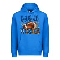 True Royal Football vibes blue and grey team color Premium Hoodie - HowdyJamesFarm