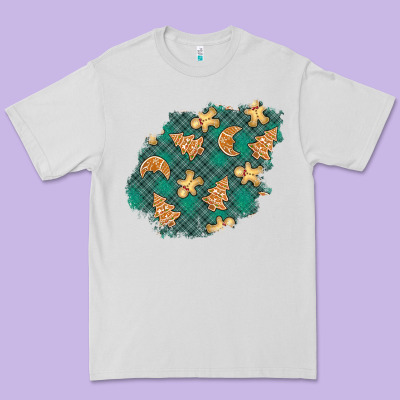 Christmas Gingerbread Cookies Patch Premium Tee Designed By Bundleandbundleshop