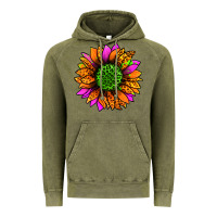 Vintage Olive halloween sunflower Vintage Hoodie - Jasminsmagicworld